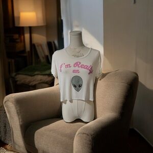 Young Romantics Cropped T-Shirt SZ MED